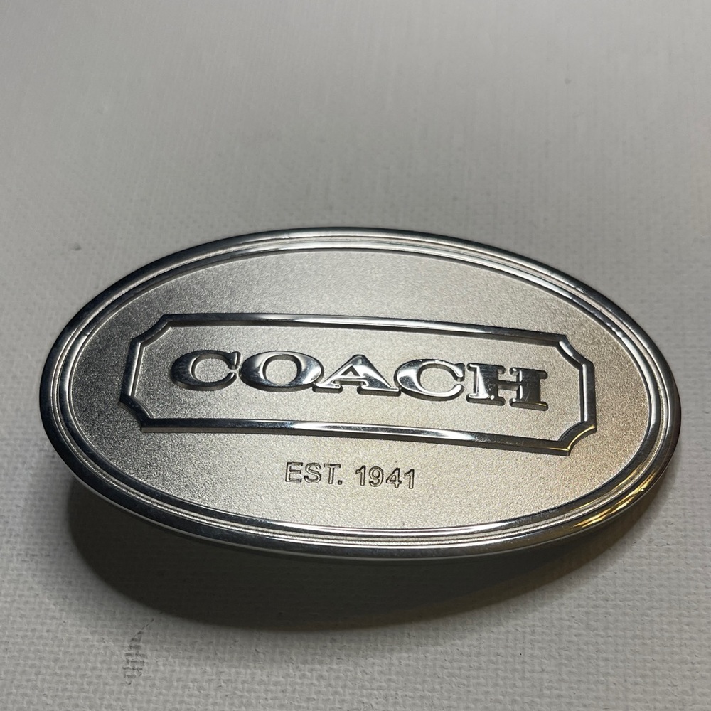 Coach Silver Oval Belt Buckle